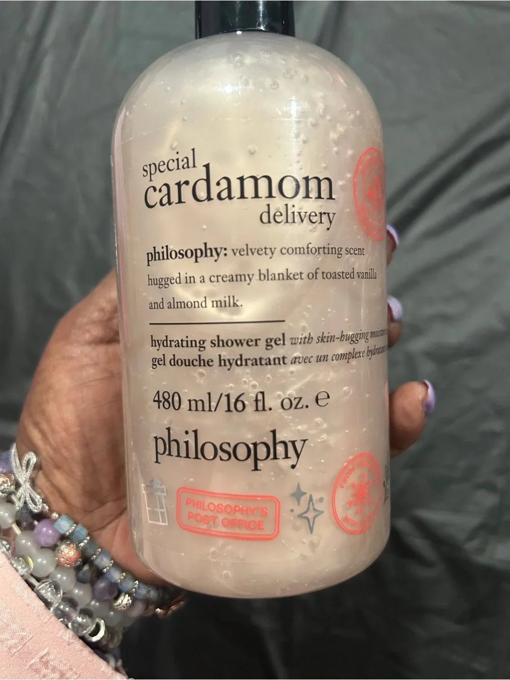 Philosophy Special Cardamom Delivery Shower Gel - Cream & Pink Accents